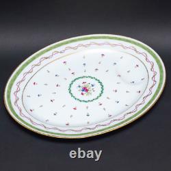 Haviland Limoges Vieux Paris Green Vert Oval Platter 13.78 in L With Well
