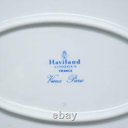 Haviland Limoges Vieux Paris Green Vert Oval Platter 13.78 in L With Well