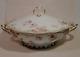 Haviland Schleiger 39E Covered Tureen Pink Blue Yellow Rose Double Gold