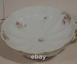 Haviland Schleiger 39E Covered Tureen Pink Blue Yellow Rose Double Gold