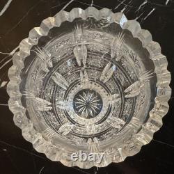 Hawkes American Brilliant cut glass C. 1800 Large Vase Genuine Crystal Hand Cut