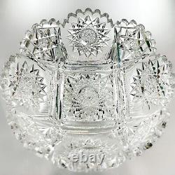 Hawkes Crystal Fruit Bowl American Brilliant Period Crystal Bowl