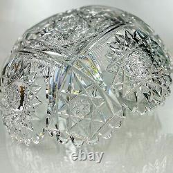 Hawkes Crystal Fruit Bowl American Brilliant Period Crystal Bowl