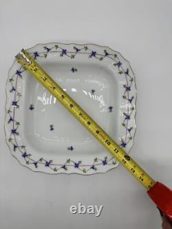 Herend Hvngary BLUE GARLAND (PBG) 1181 Large Square Serving Bowl. Excellent