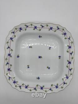 Herend Hvngary BLUE GARLAND (PBG) 1181 Large Square Serving Bowl. Excellent