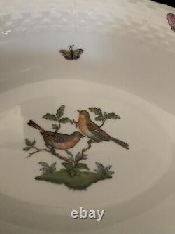 Herend Rothschild Bird Oval Vegetable Bowl RO/381 Porcelain Hungary