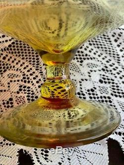 Huge Blenko Amberina Decanter with Stopper Mid Century hand blown 20 1/2 Tall