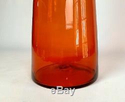 Huge Mid Century Vintage Blenko Wayne Husted Art Glass Vase