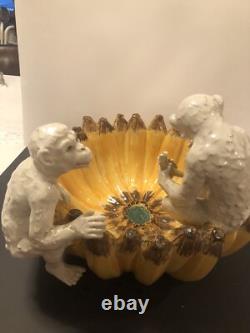 Huge Monkey Banana Bowl Made In Italy 15 X 13! Showstopper! 3061M