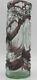Huge Round Bohemian Art Glass Brutalist Vase Roughly Circular Base High Relief
