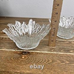 Humppila Tauno Wirkkala Revontulet Northern Lights Ice Bowl Glass Vintage Set 3