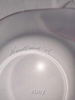 ICEFIRE SUZANNE KINDLAND Studio Art Glass Bowl 19.25 SIGNED