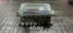 IMPERIAL CANDLEWICK Cut CIGARETTE BOX 400/134 Beautiful Slag Glass