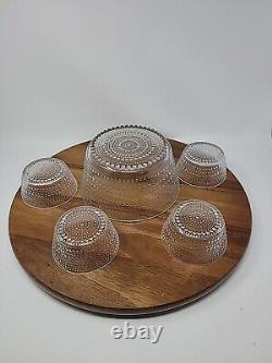 Iittala Salad Bowl Set Of 5 Oiva Toikka Nuutajarvi Kastehelmi Dewdrop