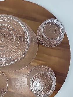 Iittala Salad Bowl Set Of 5 Oiva Toikka Nuutajarvi Kastehelmi Dewdrop