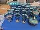 Indiana Blue CARNIVAL GLASS 82 Pieces I Or 2 Has Chips In Them. Nice