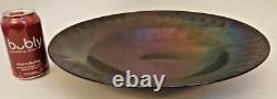 Iridescent Art Glass Bowl Lynn Latimer Signed Portland Or 15.5 Diameter Artisan