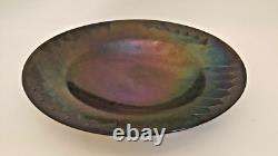 Iridescent Art Glass Bowl Lynn Latimer Signed Portland Or 15.5 Diameter Artisan