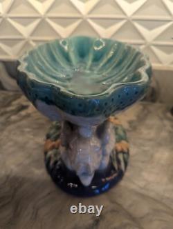 Italian Majolica Bowl With Elephants, Mid-20th Century, Victorian Styled