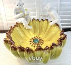 Italian Regency Style Chelsea House Port Royal Monkey / Banana Bowl Pottery