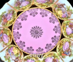 JKW Decor Love Story 3 SOUP BOWLS Carlsbad, Josef Kuba, Pink, 7 3/4 MINT