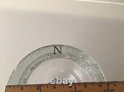 Jeff Goodman Bowl Art Glass Compass North Signed Hand Poured Etched Enameled 6