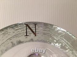 Jeff Goodman Bowl Art Glass Compass North Signed Hand Poured Etched Enameled 6