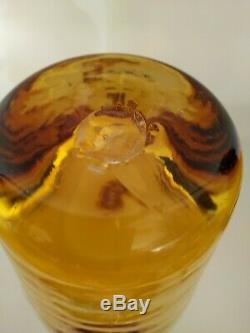Joel Myers Rare Mid Centry Modern Decanter Blenko Honey Air Twist Stopper #6724