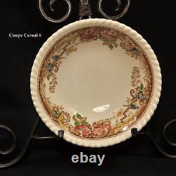 Johnson Bros Set of 7 Coupe Cereal Bowls Devonshire Brown Multicolor 1913+