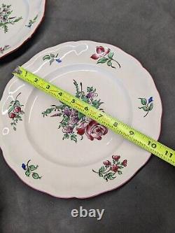KG Luneville France Porcelain 6 pc Lot + 2 Replacement Bowls with Matching Pattern