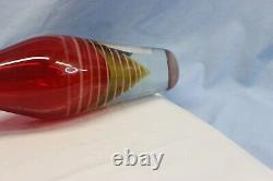 Kosta Boda Art Glass Bottle Vase HAND BLOWN 14 INCHES TALL