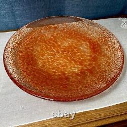 Kosta Boda Large Red Bowl Anna Ehrner Tellus Shallow Red Art Glass 14.5