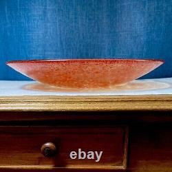 Kosta Boda Large Red Bowl Anna Ehrner Tellus Shallow Red Art Glass 14.5