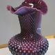 LARGE 11 inch tall FENTON HOBNAIL PITCHER in the RARE PLUM OPALESCENT