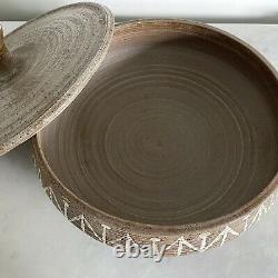 LARGE Rare Mid Century Studio Covered Art Pottery Bowl by Mary Kring Risley