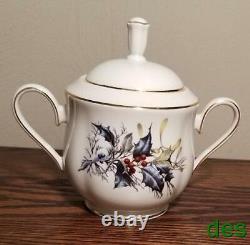 LENOX Winter Greetings SUGAR BOWL w LID Christmas Dinnerware USA 2nd NEW