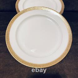 LIMOGES FRANCE GOLD RIM EDGE Haviland GOA France SET Of Twelve (12) Excellent