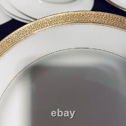 LIMOGES FRANCE GOLD RIM EDGE Haviland GOA France SET Of Twelve (12) Excellent