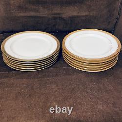 LIMOGES FRANCE GOLD RIM EDGE Haviland GOA France SET Of Twelve (12) Excellent