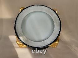 LIMOGES FRANCE LARGE HP ROSES JARDENIER WithLION FACES ON STAND CLOW FEET AS IS