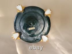 LIMOGES FRANCE LARGE HP ROSES JARDENIER WithLION FACES ON STAND CLOW FEET AS IS