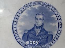 LNRP6 Historical Staffordshire Pearlware Edge Platter W. H. Harrison Ca. 1815