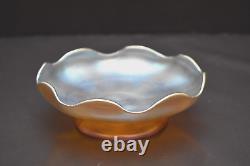L. C. T. Tiffany Favrille Compote Bowl Louis Comfort Art Glass iridescent (repair)