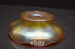L. C. T. Tiffany Favrille Compote Bowl Louis Comfort Art Glass iridescent (repair)