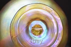L. C. T. Tiffany Favrille Compote Bowl Louis Comfort Art Glass iridescent (repair)