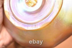 L. C. T. Tiffany Favrille Compote Bowl Louis Comfort Art Glass iridescent (repair)