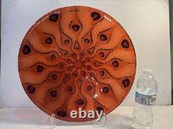 Lalique Large 16 Red Serpentine Centerpiece Bowl Spectacular & MINT CONDITION