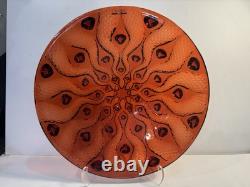 Lalique Large 16 Red Serpentine Centerpiece Bowl Spectacular & MINT CONDITION