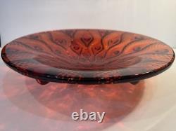 Lalique Large 16 Red Serpentine Centerpiece Bowl Spectacular & MINT CONDITION