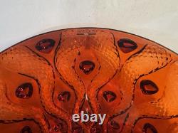 Lalique Large 16 Red Serpentine Centerpiece Bowl Spectacular & MINT CONDITION